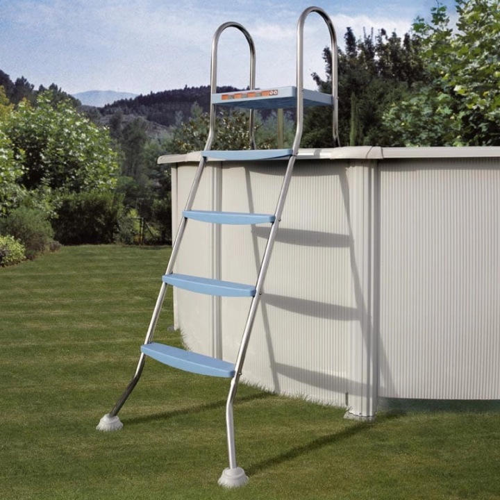 Drabinka 2x4 stopnie stal nierdzewna 142cm AR11680