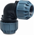 Jason Kolano 90° PP 50 mm zacisk 10bar czarno-niebieski 0703837
