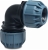 Jason Kolano 90° PP 50 mm zacisk 10bar czarno-niebieski 0703837