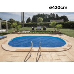 Pokrywa Izotermiczna o średnicy 420cm/300 mikronów CVPE420 wzmocniona, do basenów wkopanych
